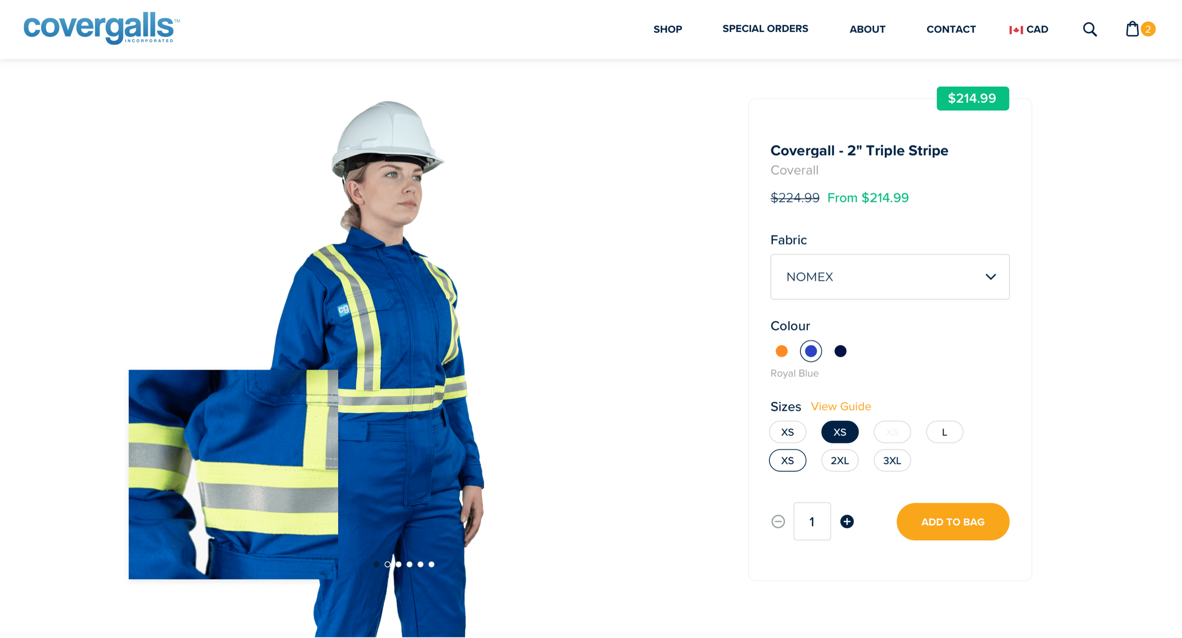 Custom Shopify Theme Design for Covergalls Workwear