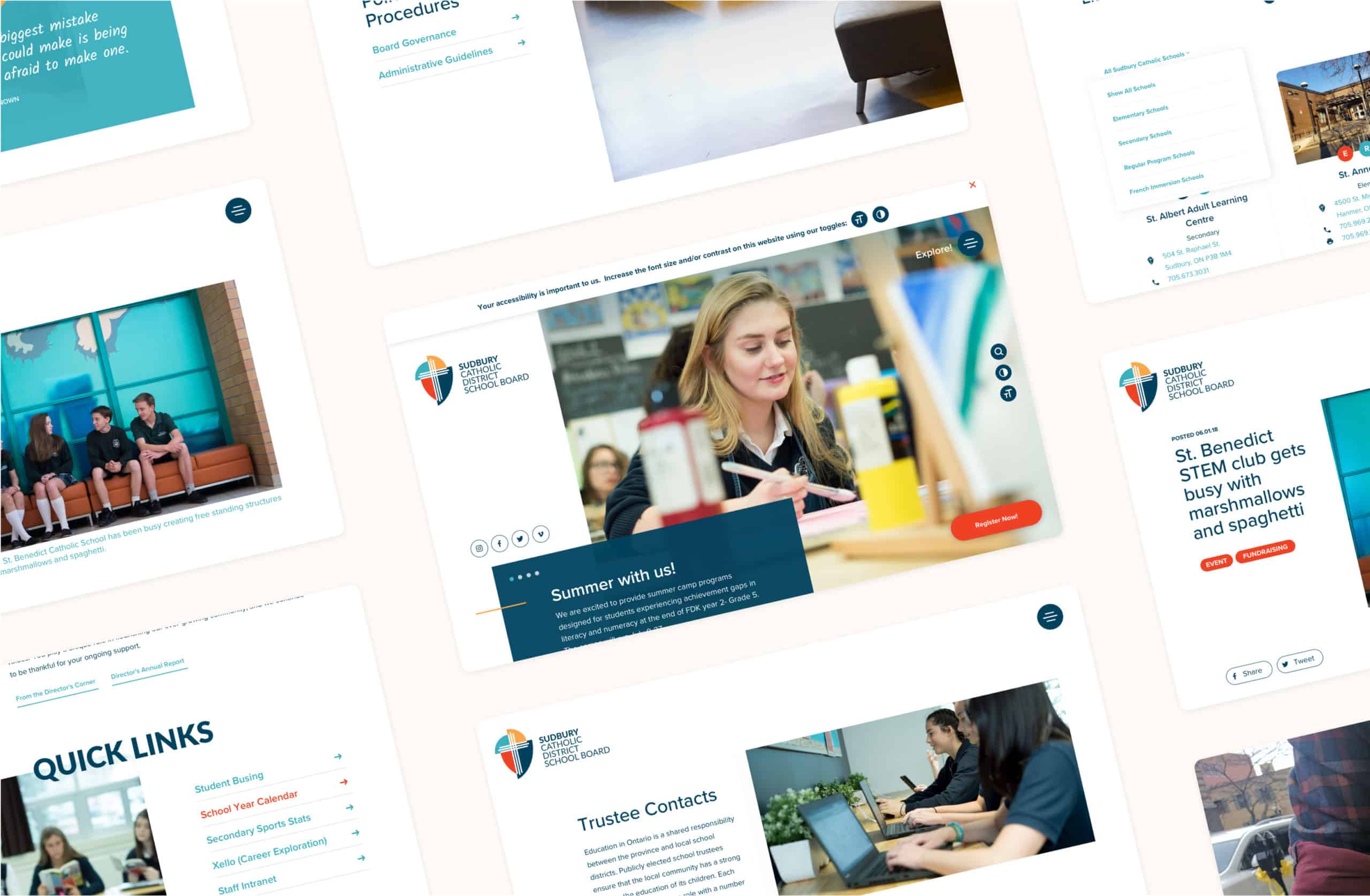 Custom WordPress Website Design for Sudbury Catholic District School Board